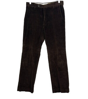 Vtg 70s Levi’s Panatela Corduroy Straight Leg Pleated Pants 32x34 Brown USA